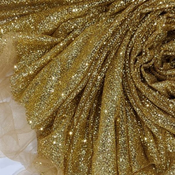 Tule Glitter Dourado